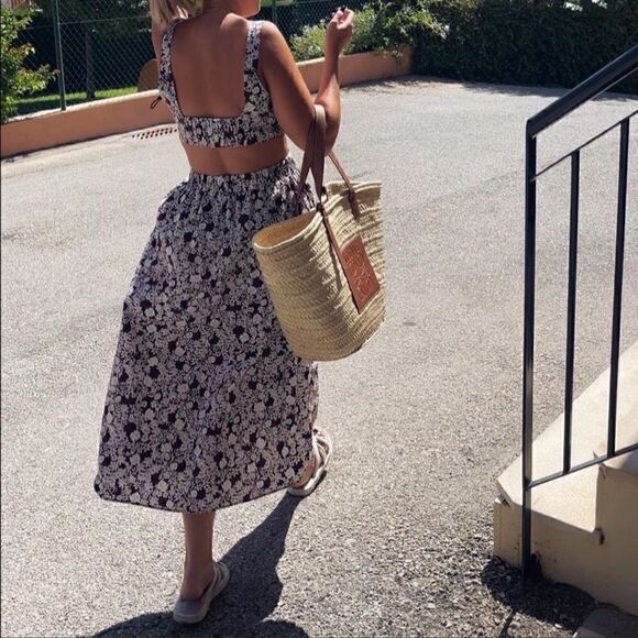 ZARA FLORAL PRINTED MIDI SKIRT - Picture 2 of 7